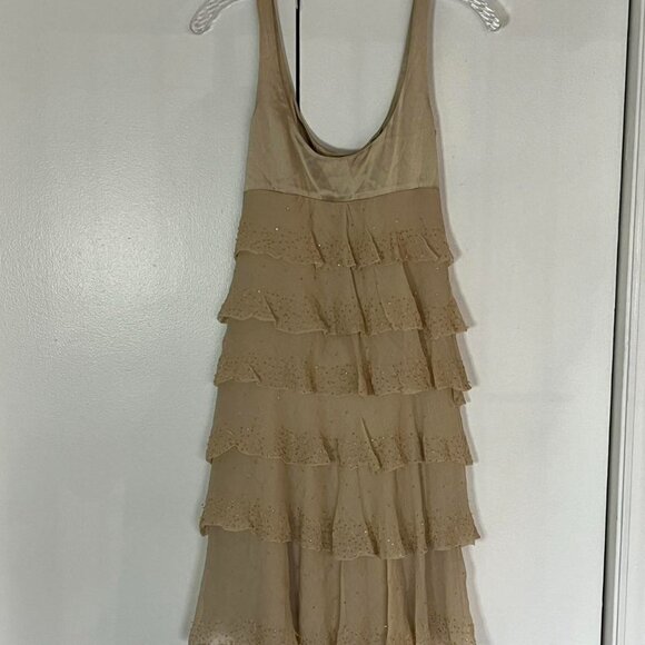 Diane Von Furstenburg 100% Silk Tiered Mini Dress, Womens 4 Silk Lined, Sequins - Picture 8 of 8